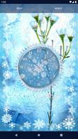 Winter Snow Clock Wallpaper