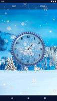 Winter Snow Clock Wallpaper