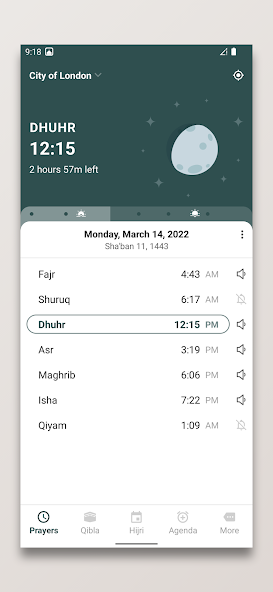 Prayer Times and Qibla Mod