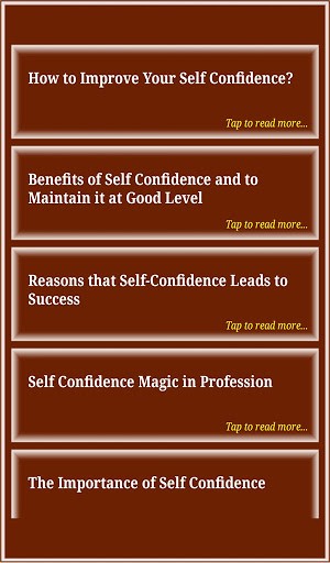 Self Confidence Skills