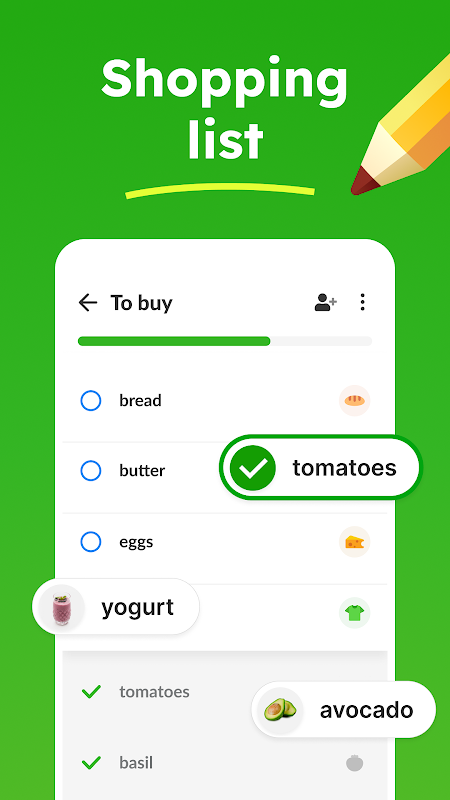 Grocery Shopping List Listonic