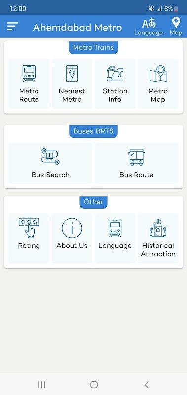 Ahmedabad Metro Route Fare Map