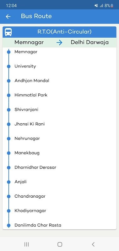 Ahmedabad Metro Route Fare Map