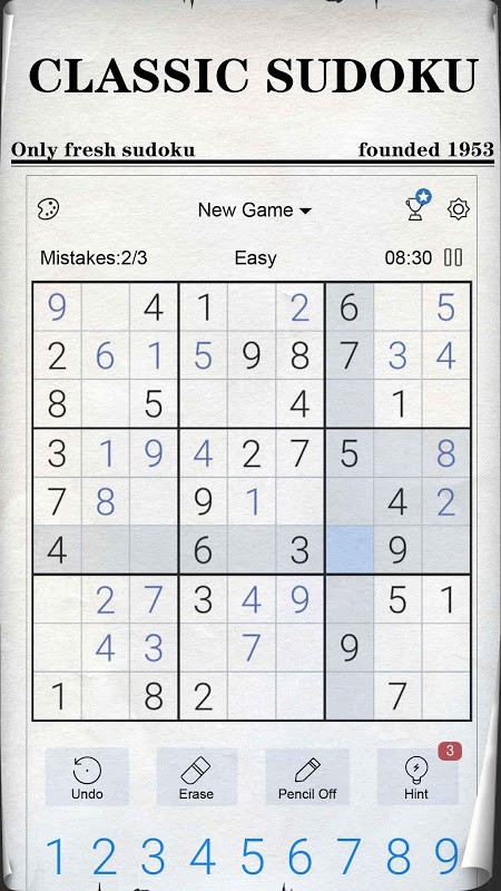 Sudoku - Free Classic Sudoku Puzzles