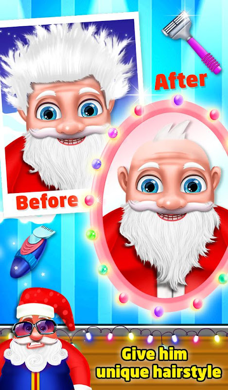 Christmas Santa Beard Shave