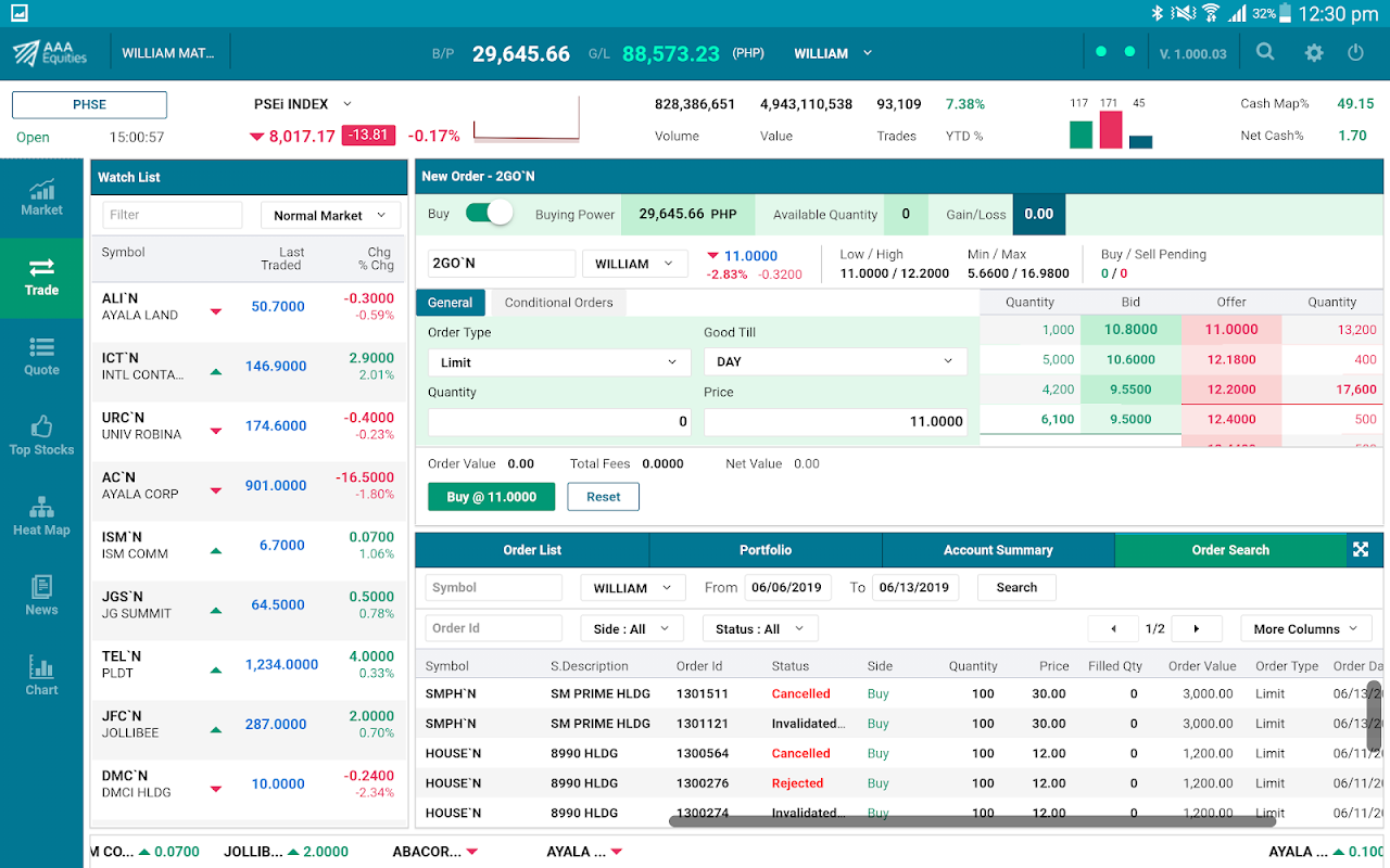 AAA Equities Tablet